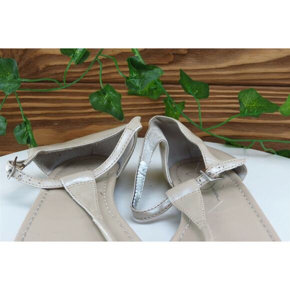 Jessica Simpson Sz 6 M Beige Gladiator Synthetic Women Sandals - Picture 3 of 7